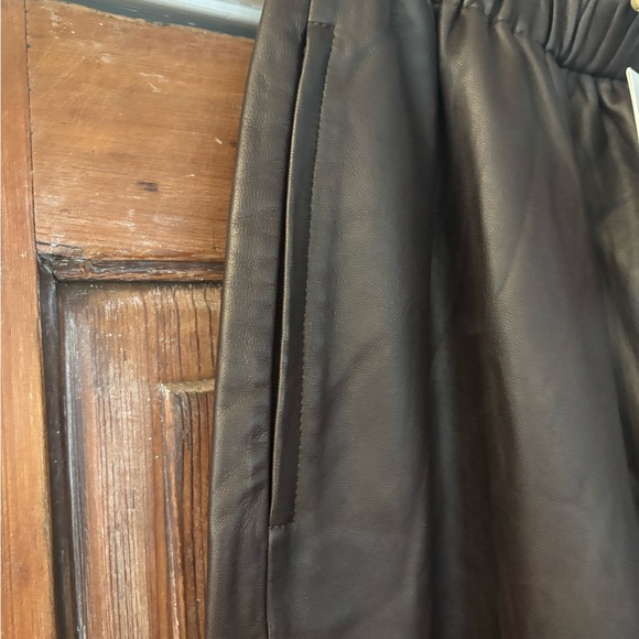 The Frankie Shop Kevin Leather Pants, Brown, NWT, Medium - Picture 10 of 16